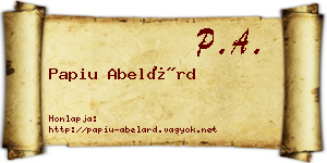 Papiu Abelárd névjegykártya